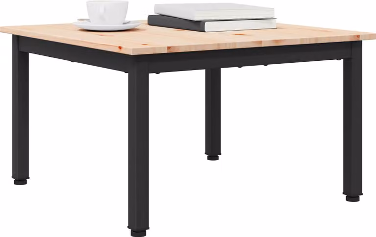 Tavolino da salotto Naturale 60 x 60 x 36 cm Pino massello