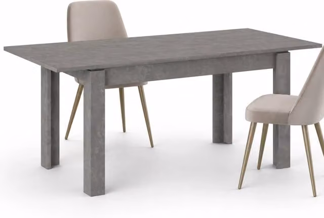 Tavolo da Pranzo Allungabile 120-170x80 cm Rettangolare in Legno Grigio