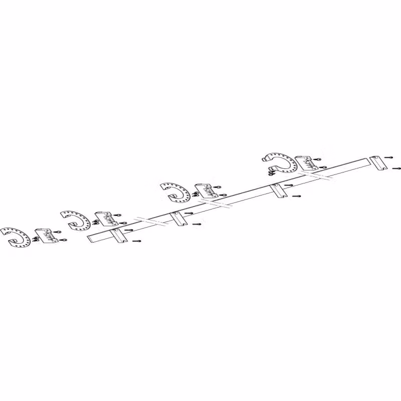 Modulo sbarra collettrice ABN 5FB/1RE N/PE con rame 30x5 mm, unipolare, inclinazione 27° rispetto al profilo MXSC51341