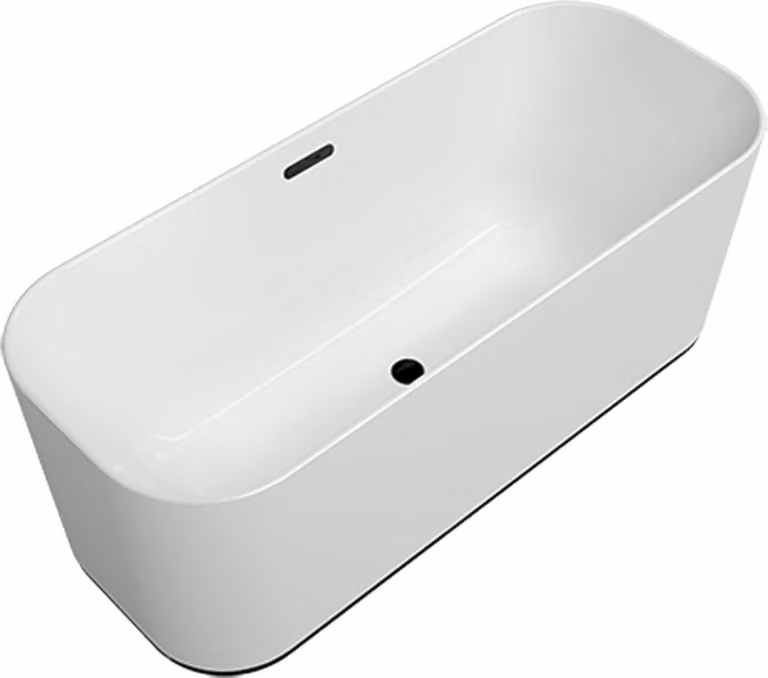 V&B Finion vasca freestanding, attrezzatura blu ma 170x70cm, PtoVtl, ÜL, anello, pietra bianca