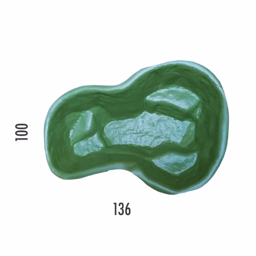 Laghetto da giardino preformato Point a forma di rene colore green capacità 220 lt – 2