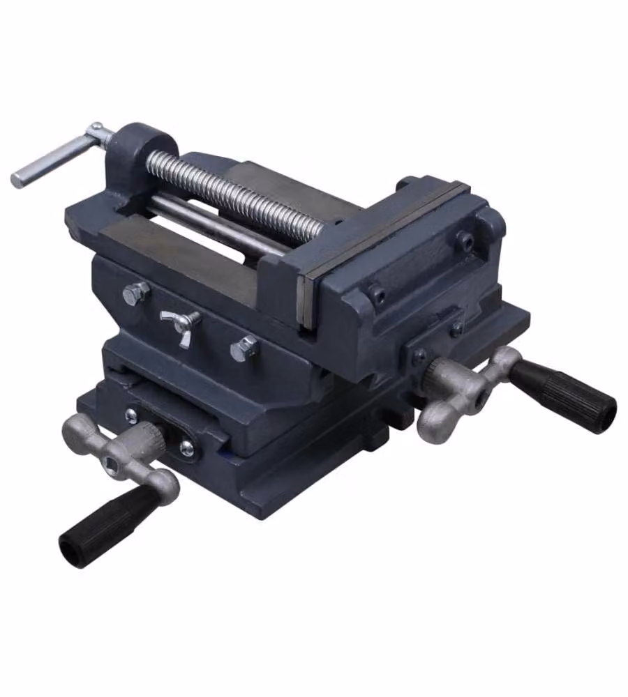 Morsa Manuale a Slitta Trasversale per Trapano a Colonna 127 mm
