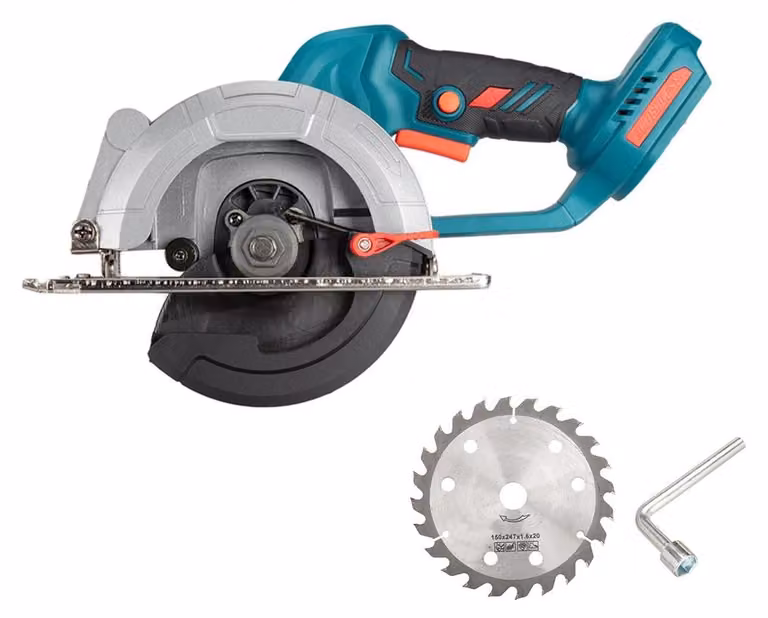 Sega circolare portatile da 150 mm a batteria - Sega compatta per legno - Motore brushless da 18V - 6800 giri/min - Profondità di taglio di 51 mm - Senza batteria