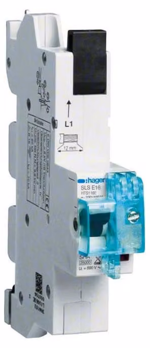 HAGER ELEKTRO Interruttore Hager SLS 1P E-16A QC Barra HTS116E