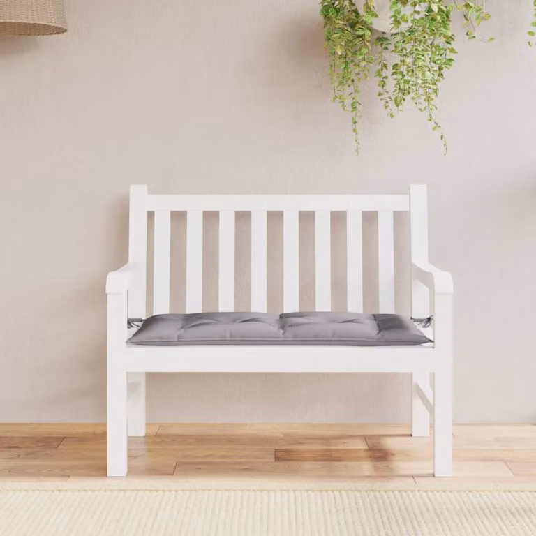 vidaXL Cuscino per Panca Grigio in Tessuto Oxford Idrorepellente e Traspirante L: 110 cm, P: 50 cm, H: 7 cm