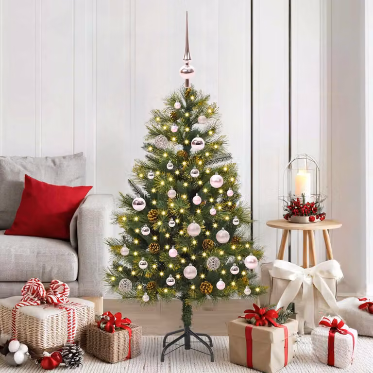 Maison Exclusive - Albero di Natale artificiale pieghevole con pigne, 150 cm