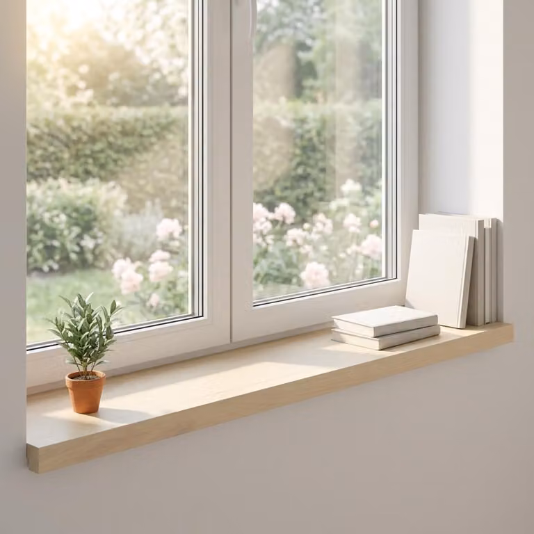 Set di 2 soglie per finestre vidaXL in pietra naturale, colore bianco, L 100 x P 30 x H 2 cm