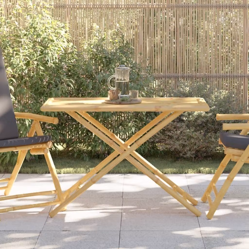 Maison Exclusive - Tavolo da giardino pieghevole, 110x55x75 cm, in bambù