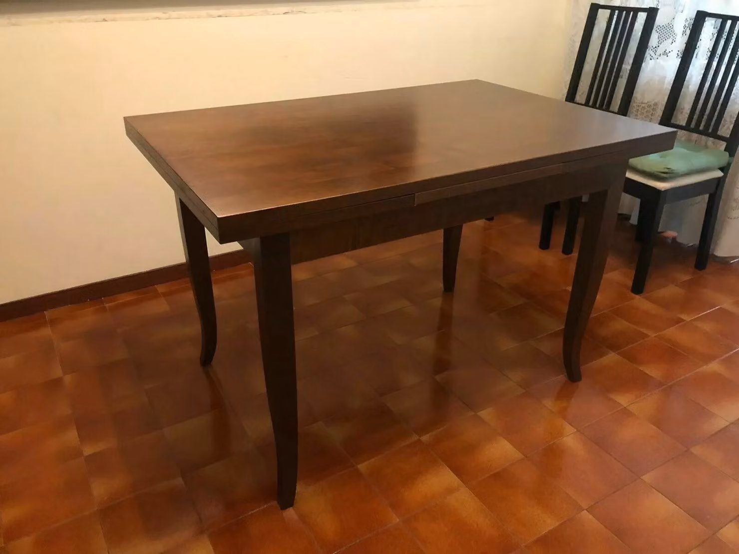Tavolo rettangolare allungabile in legno noce classico Mobili 2G L: 130 cm, P: 85 cm – 3