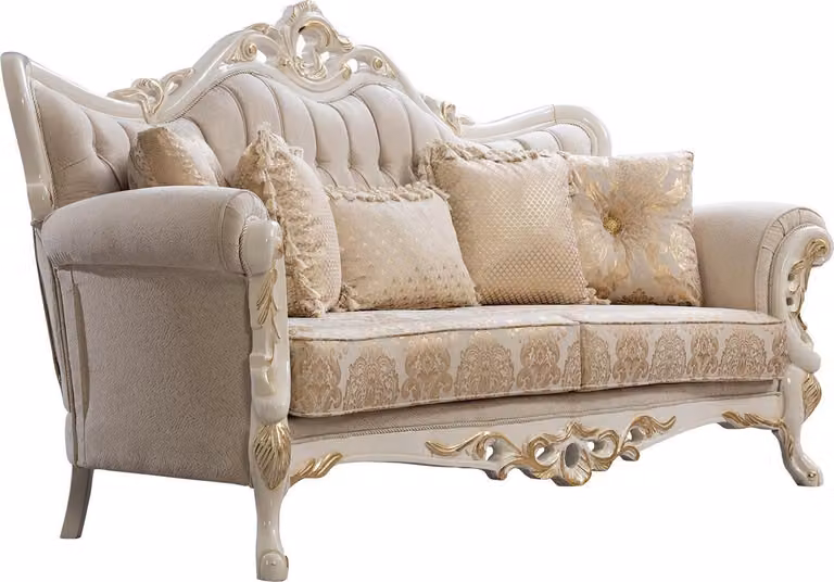 Sofa 3 Sitzer Stoff Dreisitzer Sofas Luxus Wohnzimmer Barock Stil Couch Barock