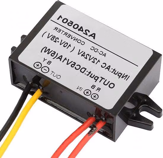 Regolatore di tensione automatico - Involucro ignifugo - Uscita 2 A - Convertitore step-down