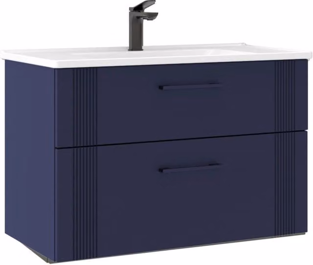 Mobile lavabo "Bari 85 v2" - 85 x 45 x 55 cm - Blu navy opaco