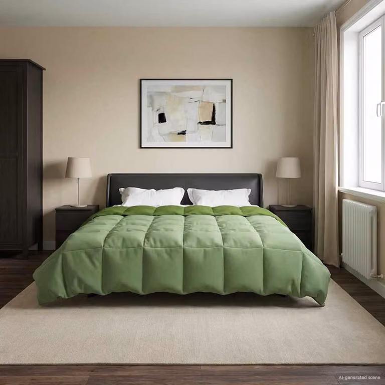 Piumone invernale traspirante e reversibile vidaXL, Verde, L 200 x P 220 cm