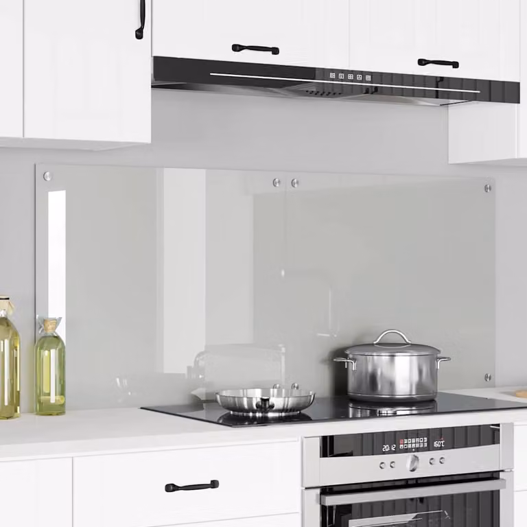 Set di 2 schienali da cucina vidaXL in vetro temperato trasparente, L: 70 cm x H: 60 cm