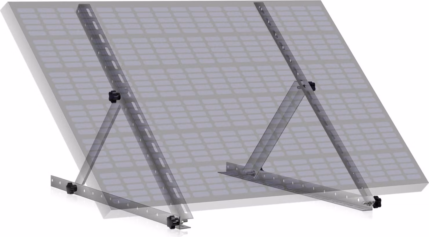 Supporto per pannelli solari Zelsius in alluminio, da 0 a 90 gradi, per un pannello, asta di supporto 71 cm