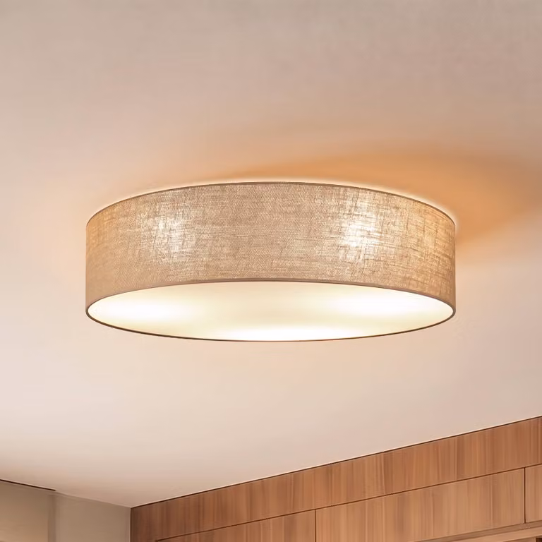 Plafoniera soffitto Boho Duolla, Marrone / Ruggine, Corridoio, Tessuto / Stoffa / Seta, Plafoniera