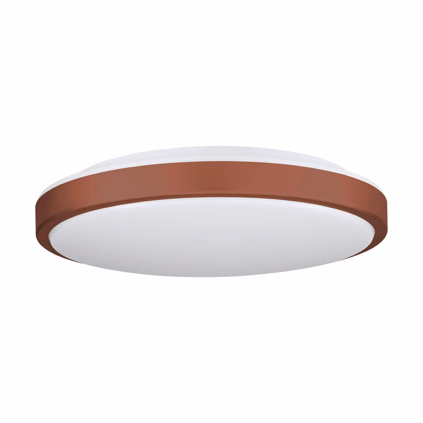 Plafoniera LED, acciaio, color moka, bianco, P 43 cm