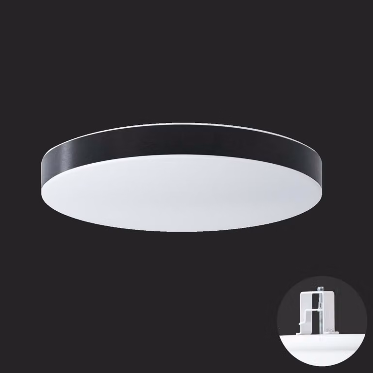 OSMONT DEL69379 DELIA CV3 apparecchio semi-flessibile da soffitto/parete in plastica bianco / bianco - nero IP44 3000 K 33W LED emergenza combinata 3 h