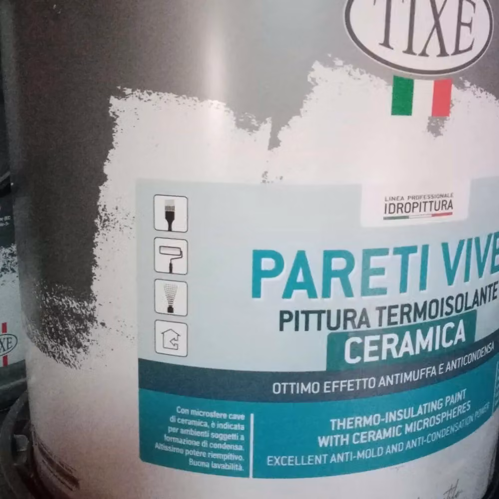 Tixe Pareti Vive 14 l Pittura Bianca Opaca Anticondensa Termoisolante in Ceramica con Antimuffa Lavabile – 2