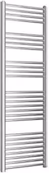 Termoarredo scaldasalviette in acciaio cromato argento H: 150 cm, L: 45 cm, interasse 40 cm