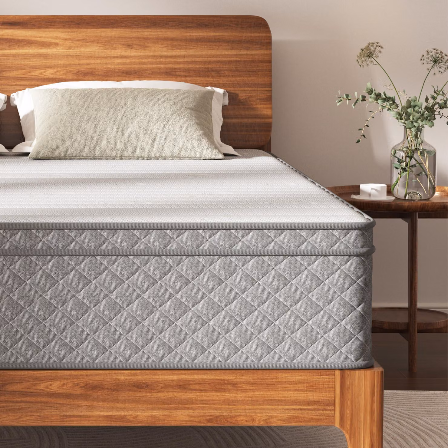Materassi 140x200 cm, altezza 30 cm, con struttura a molle insacchettate a 7 zone, durezza H3/H4