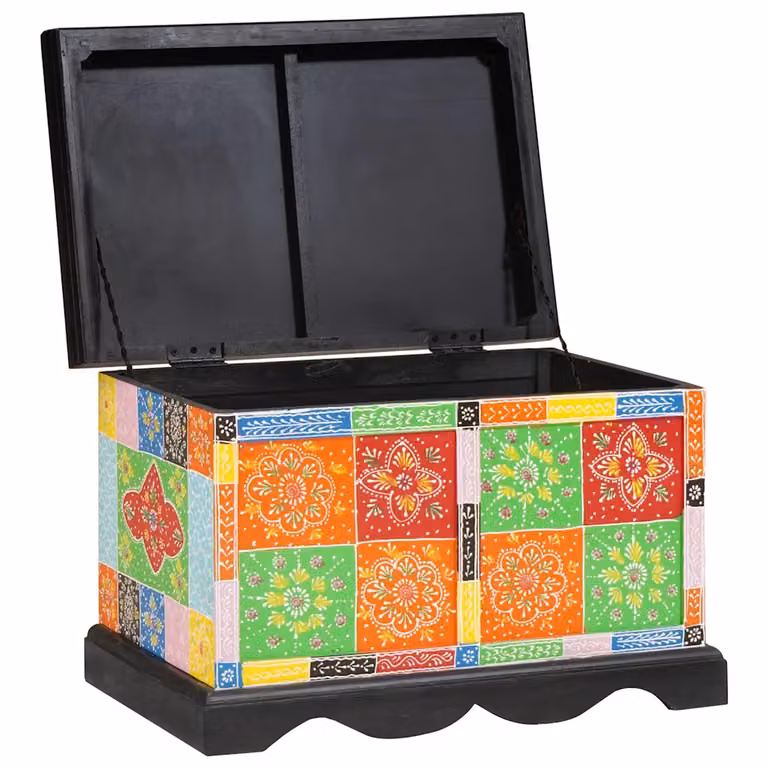 Scatola di stoccaggio multicolore vidaXL in legno L: 60 cm, P: 40 cm, H: 40 cm