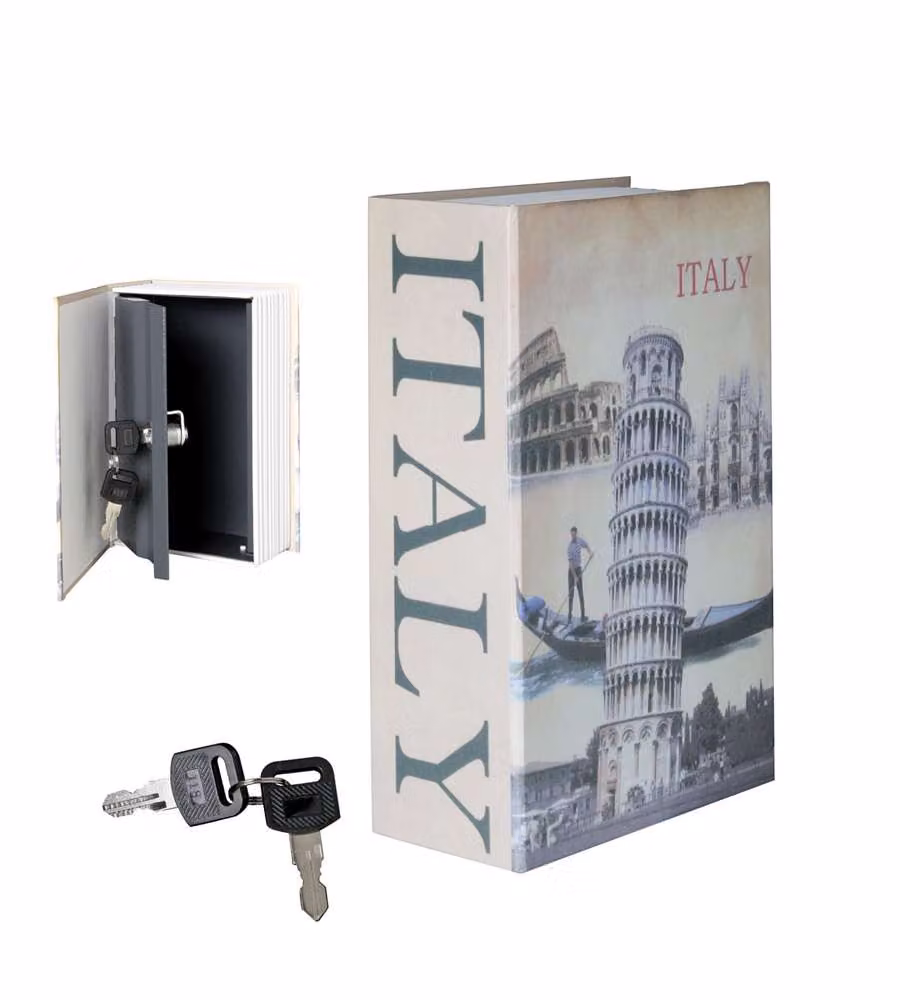 Valex Cassetta Portavalori a Forma di Libro - 2 Chiavi - 180x115x55 mm