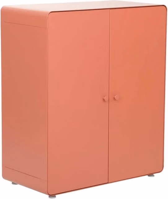 Credenza armadio metallo 2 ante, terracotta