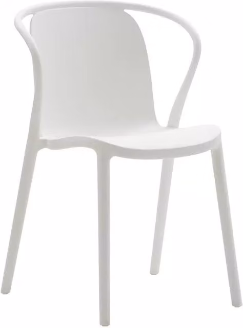 Set 4 sedie design polipropilene colore bianco 54x54x80