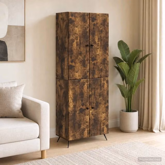 Set di armadi 2 pz Rovere Fumo Legno ingegnerizzato 3416867