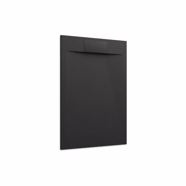 Piatto doccia rettangolare in mineral cast effetto pietra nero anti slip Cosmos L: 120 cm, P: 70 cm