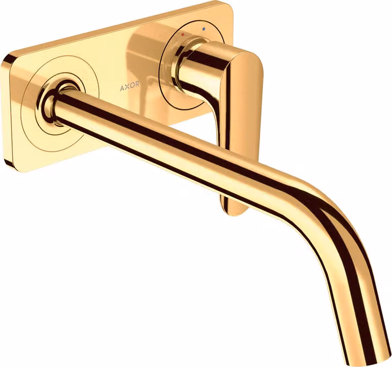 hansgrohe AXOR Citterio Mitigeur monocommande de lavabo encastré avec plaque et bec long Montage mural, 34115990, 34115990