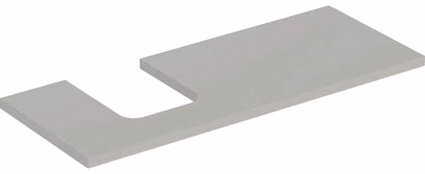 Plaque de lavabo Geberit ONE, découpe à gauche, pour lavabo à poser en forme de coupe, 120x3x47cm, 505.295.00.7, 505.295.00.7