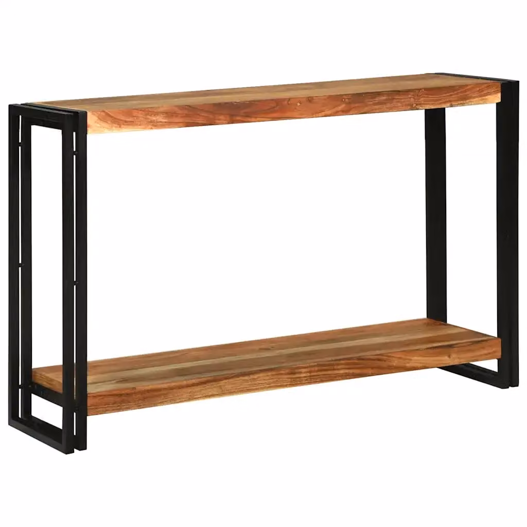 Tavolo consolle moderno vidaXL in legno di acacia marrone L/P/H: 120 x 33 x 75 cm – 2