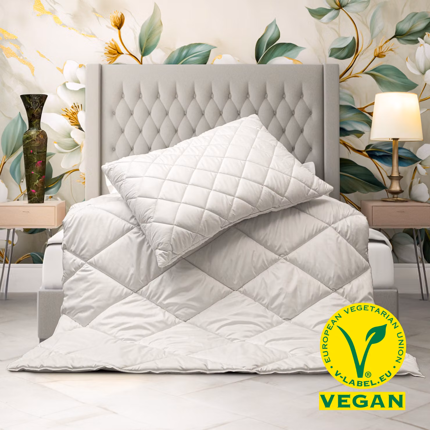 Piumino Anna 135x200 cm | Piumino per tutte le stagioni con imbottitura antiallergica