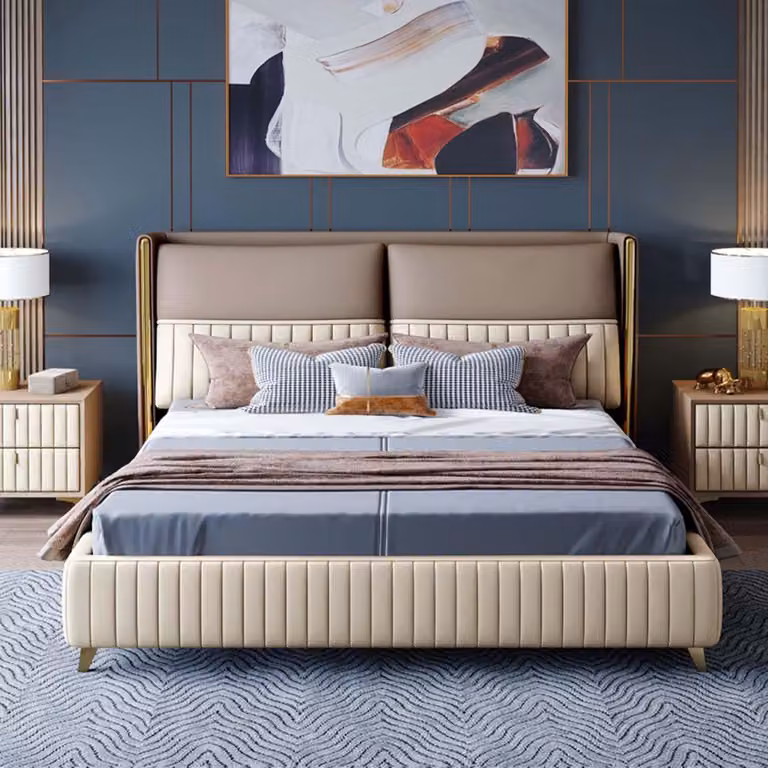 Klassisch Doppelbett Bett Ehebett Design Luxus Betten Modern Stil 180x200cm