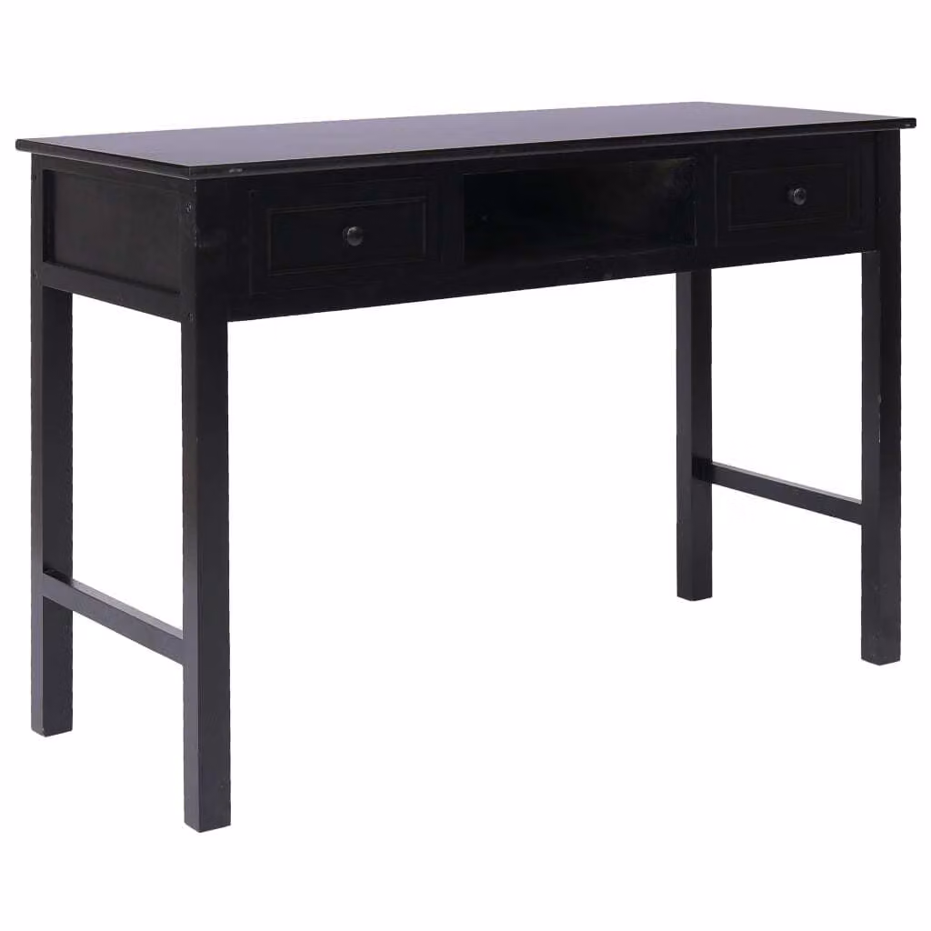 Maison Exclusive - Scrivania nera 110×45×76 cm in legno