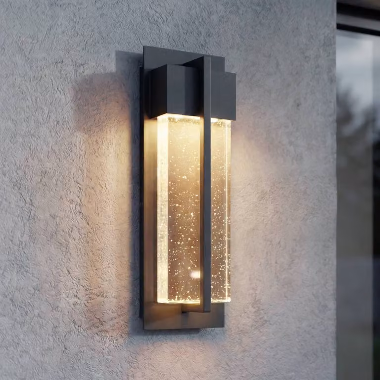 Applique da esterni a LED Velune Lucande, Nero, Alluminio, Moderno, Applique LED da esterni