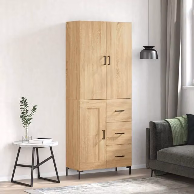 Credenza Rovere Sonoma 69,5x34x180 cm in Legno Multistrato 3196014