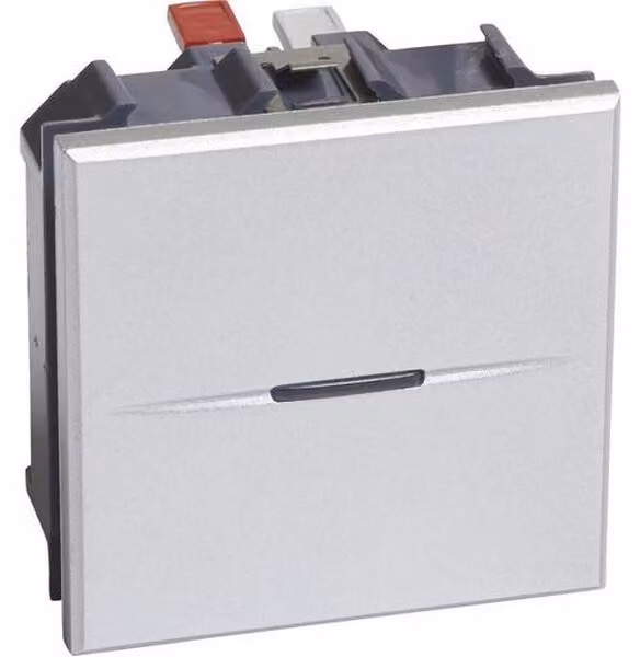 Bticino AX, interruttore deviato, 10A, 2 moduli, alluminio (HC4003M2AN)