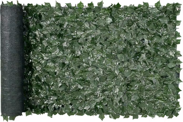 SucceBuy recinzione privacy in edera, parete verde artificiale 990 x 2490 mm. Supporto in tessuto a rete e giunto rinforzato. Siepe artificiale con foglie di vite per giardini e cortili esterni.