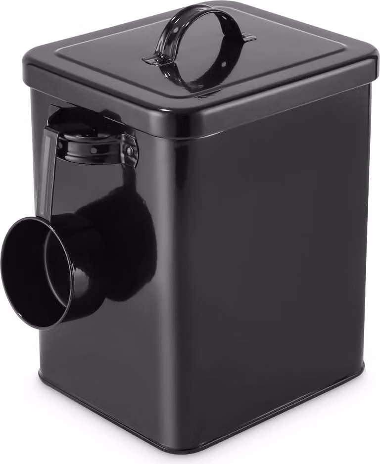 Contenitore in metallo da 6,5 litri, design retrò, con coperchio e maniglia, ideale per la cucina e il giardino