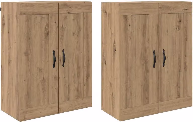 Mobile a muro 2 pcs Rovere artigianale 69,5 x 34 x 90 cm