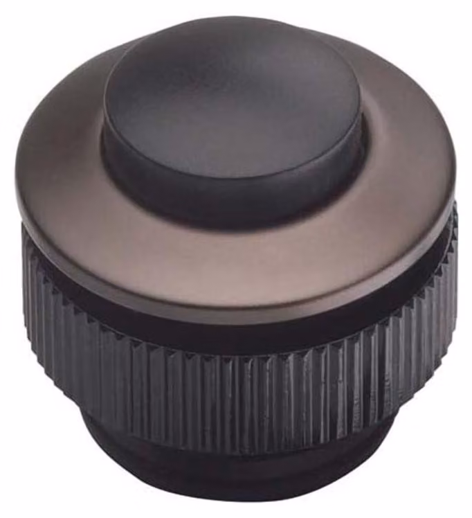 Campana Grothe a pulsante rotondo 11,5 mm nero, manicotto alluminio PROTACT 420 AL-KS