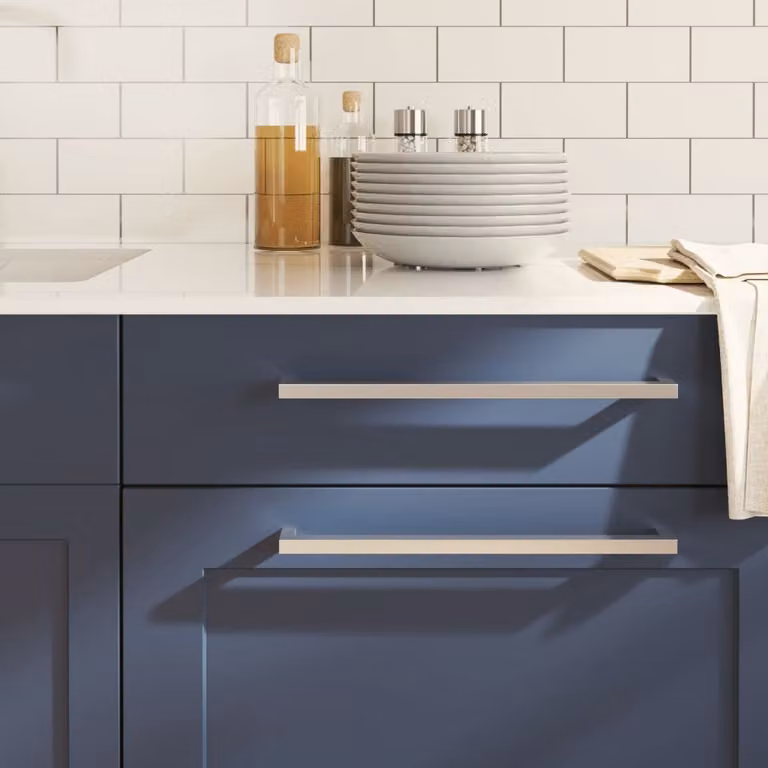 Set di 20 maniglie per mobili a barra vidaXL in acciaio inox spazzolato colore argento