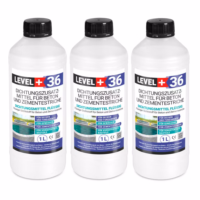 Plastificante impermeabilizzante per massetti e cazzuole 3L Level+36