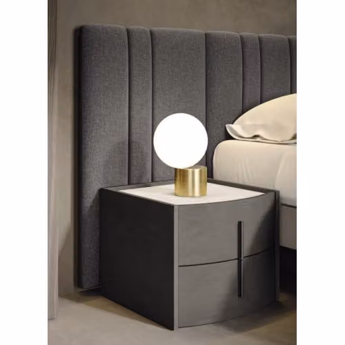 Comodino 2 cassetti curvi Flow - Colombini Casa