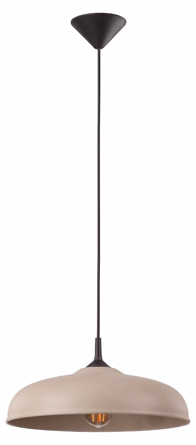 Lampada a sospensione GINA taupe 1xE27 15W acciaio 74x38x38cm Sollux Lighting