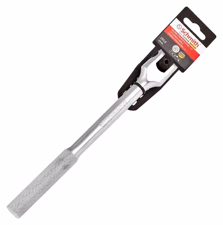 Schmith, chiave a cricchetto da 1/2", 250 mm, serie PRO, acciaio CrV, per dadi e bulloni, accessorio per utensili da officina, adattatore per inserti a bussola