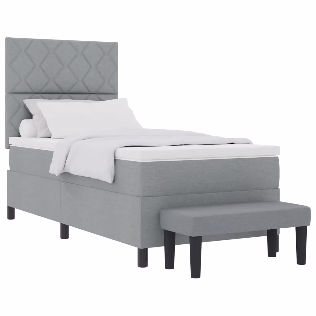 Letto ibrido con materasso a molle insacchettate e cassettiera vidaXL, Grigio, L/P/H: 100 x 200 x 28 cm – 2